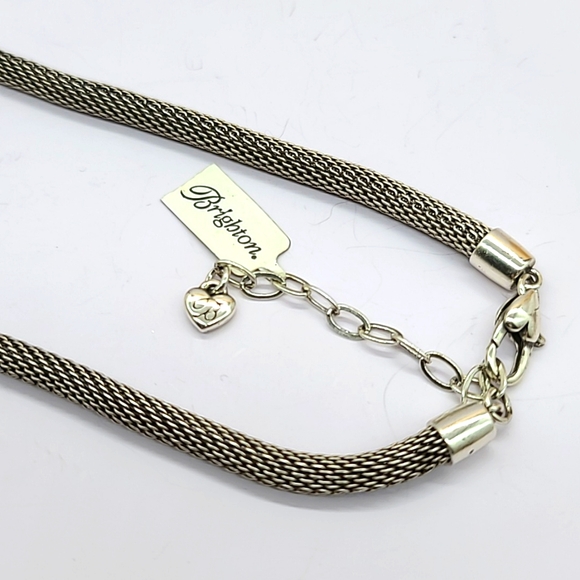 NWTS Brighton "ARAGON" Sapphire Swarovski Crystal Reversible Pend w Mesh Chain! - Picture 6 of 12